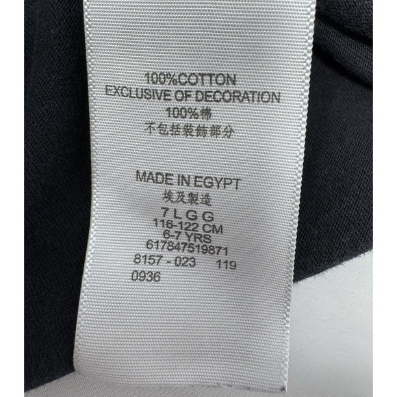 LEVI'S Youth Classic Batwing Short Sleeve T-shirt Size 7 Black Cotton - Picture 5 of 5